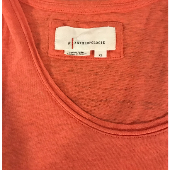 by Anthropologie Orange Raw Hem Tank Top - Size Extra Small - Picture 4 of 9